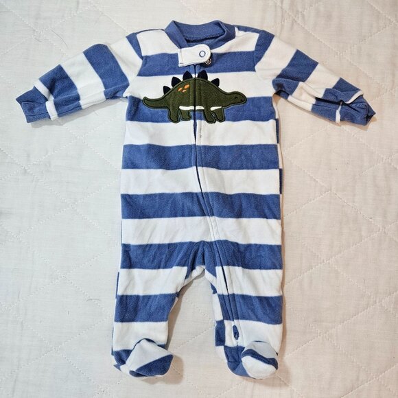 Carters Baby Boy Footed Sleepers Pajamas Play Suits Sz 3M Lot of 3 Zip-Up - Picture 3 of 10